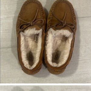 UGG Chestnut Suede Moccasin Slippers